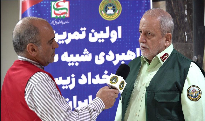 مصاحبه سردار دکتر اسماعیل احمدی مقدم در  اولین تمرین راهبردی شبیه‌سازی رخداد زیستی